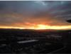 Thursday 6.09.2012 - typischer Sonnenuntergang über Castle Rock von unserem Wohnzimmer aus, im Vordergrund Sam´s KinderCare