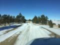 teilweise noch Schnee auf den Dirt Roads