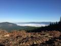 ... nach Norden - unter dem Nebel ist der Riffe Lake