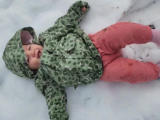 Wednesday 10.1.2024 - Rosemarie zum ersten Mal im Schnee
